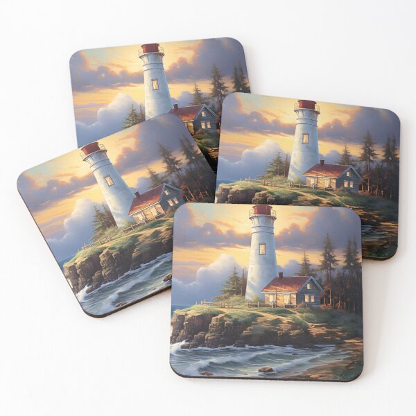 Item preview, Lighthouse Print, Lighthouse Digital Print, Vintage Nautical Painting, Coastal Wall Decor, Seascape Painting, Coastal Lighthouse Art designed and sold by SavageVision.