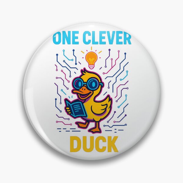 Item preview, One Clever Duck Funny Smart Reading Pun Design designed and sold by TeeTimeTreasure.