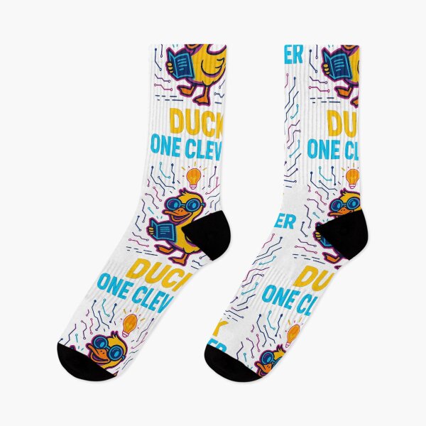 Item preview, One Clever Duck Funny Smart Reading Pun Design designed and sold by TeeTimeTreasure.