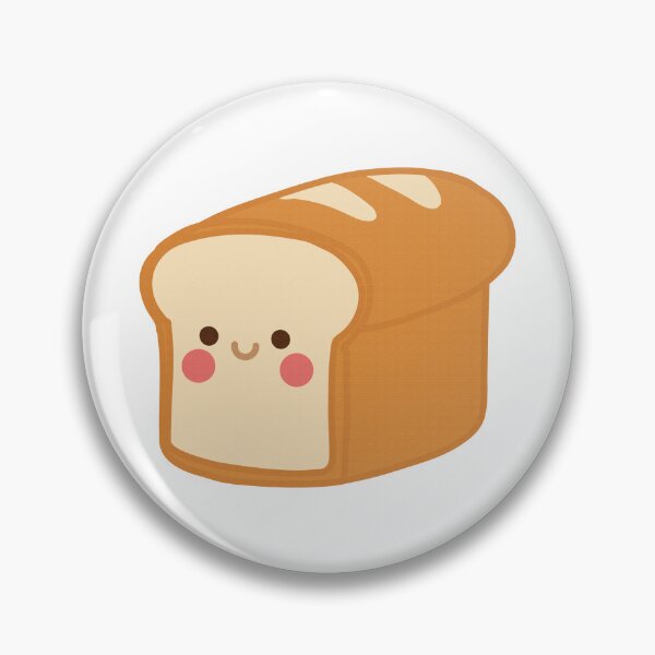Item preview, Kawaii Bread Loaf – Cute Smiling Bakery Food designed and sold by PinFlick.