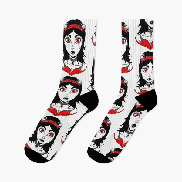 Item preview, Portrait of a red and black gothic girl designed and sold by fifou96.