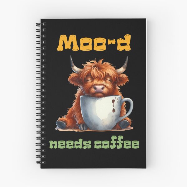 Item preview, Moo-d Needs Coffee | Cute Highland Cow Funny Coffee Lover designed and sold by Bawek85Designs.