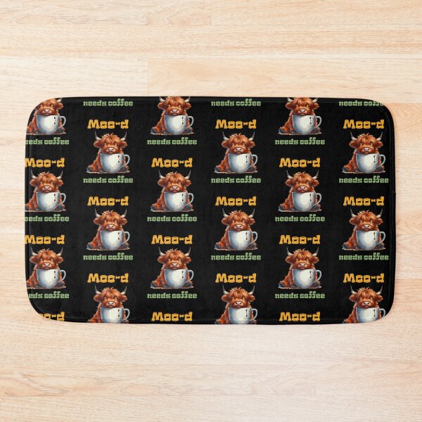 Item preview, Moo-d Needs Coffee | Cute Highland Cow Funny Coffee Lover designed and sold by Bawek85Designs.