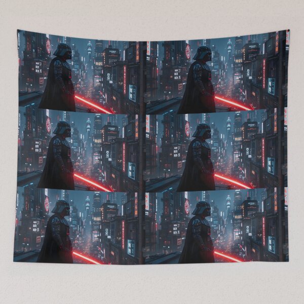 Item preview, The Dark Side Darth Vader Lightsaber Art Citynight designed and sold by ART ATTACK ZONE.