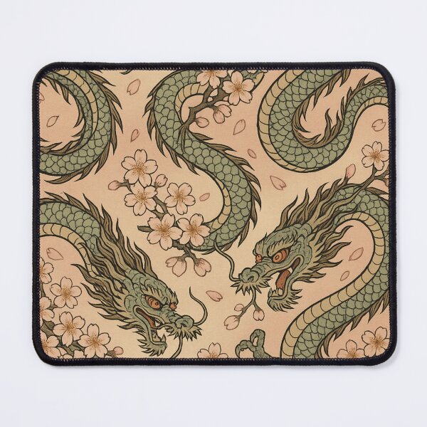 Item preview, Vintage Asian Dragon Pattern with Floral Motif designed and sold by weirdfishes123.