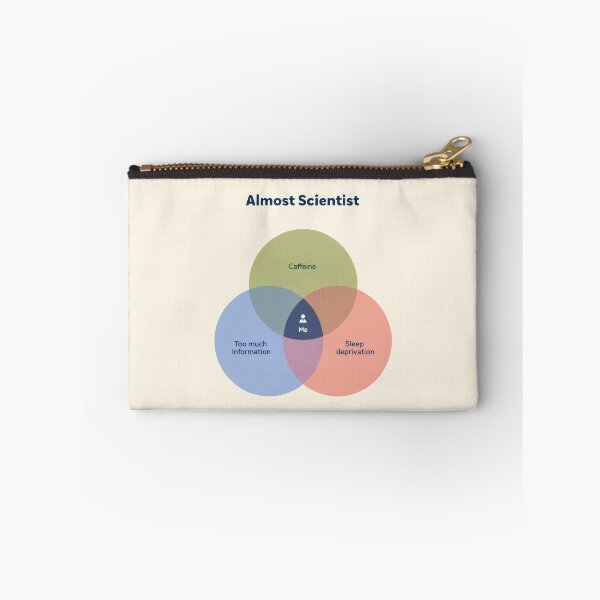 Item preview, Almost Scientist – Funny Venn Diagram Meme Design designed and sold by Ombrya.