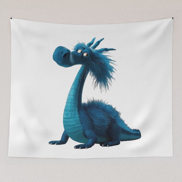 Item preview, cute blue fluffy plush funny dragon, Legendary Animals,dragon art,Legendary dragon designed and sold by Expressions-Sel.