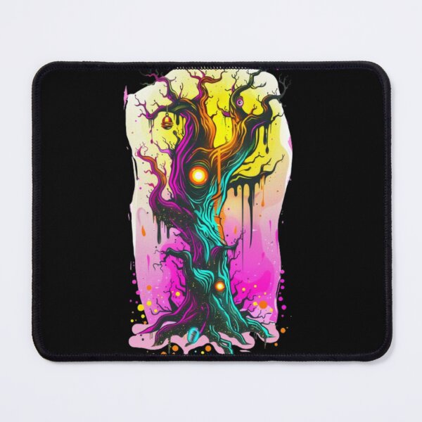 Item preview, Haunted Neon Tree – Halloween Graffiti Art designed and sold by AlexLineArt.