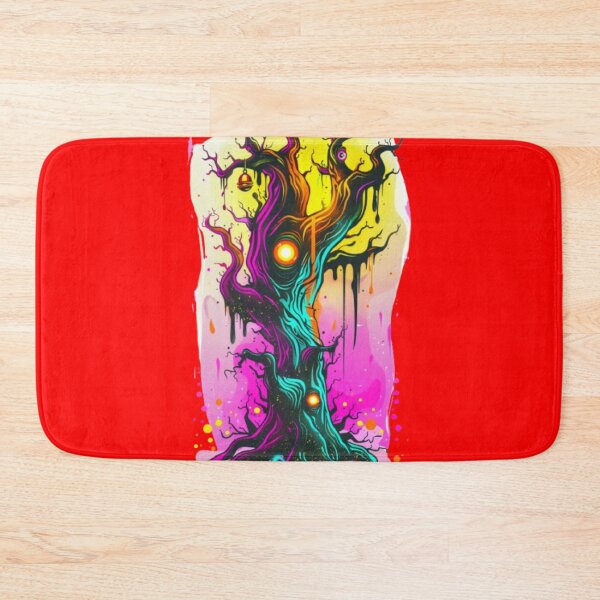 Item preview, Haunted Neon Tree – Halloween Graffiti Art designed and sold by AlexLineArt.