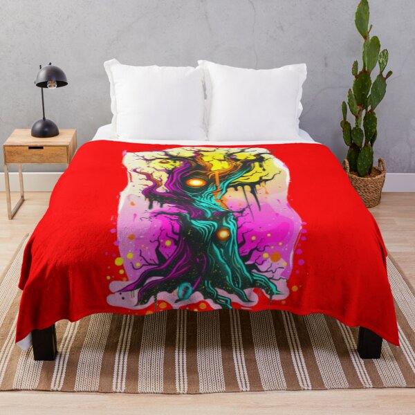 Item preview, Haunted Neon Tree – Halloween Graffiti Art designed and sold by AlexLineArt.
