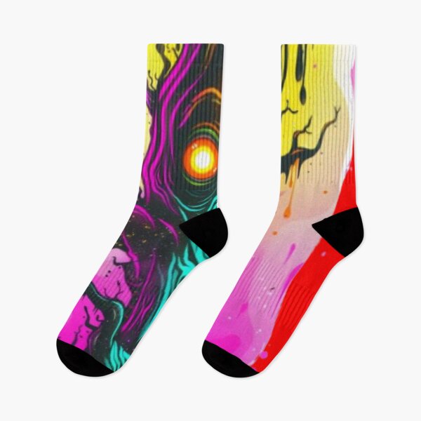 Item preview, Haunted Neon Tree – Halloween Graffiti Art designed and sold by AlexLineArt.