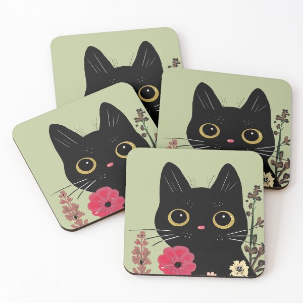 Item preview, Whimsical Black cat  designed and sold by Green Witch Art.