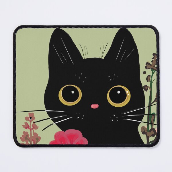 Item preview, Whimsical Black cat designed and sold by Green Witch Art.