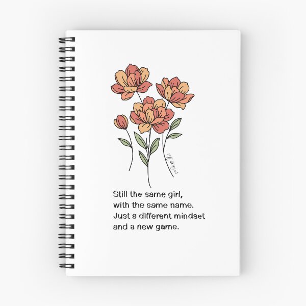 Item preview, Orange Floral Quote – Still the same girl, with the same name. Just a different mindset and a new game.  designed and sold by effdesigns.