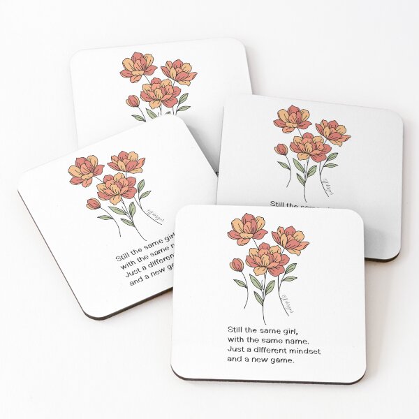 Item preview, Orange Floral Quote – Still the same girl, with the same name. Just a different mindset and a new game.  designed and sold by effdesigns.