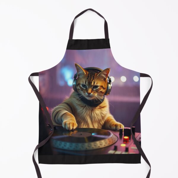 Artikelvorschau, Lustiges getigertes Katzen-DJ-T-Shirt entworfen und verkauft von Felinefamiliar.