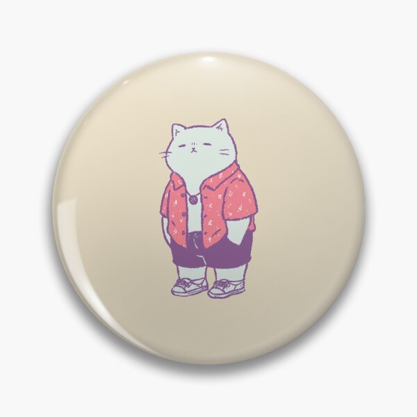Item preview, Nonchalant Cat in a Patterned Shirt, pastel sketch illustration designed and sold by Magnificent Lizard.