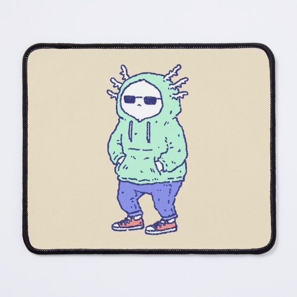 Item preview, Nonchalant Axolotl in hoodie, cool street style designed and sold by Magnificent Lizard.