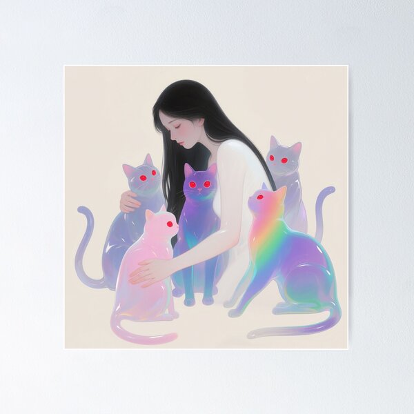 Item preview, Iridescent Feline Serenity designed and sold by zzz888.