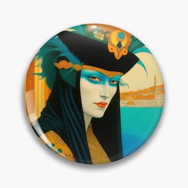 Item preview, Elegant Art Deco Orientalist Woman with Feather Headdress designed and sold by LanaGustavsson.