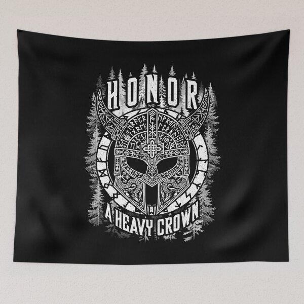 Item preview, Viking Honor Heavy Crown Warrior Helmet Norse Runes designed and sold by GrandeDuc.