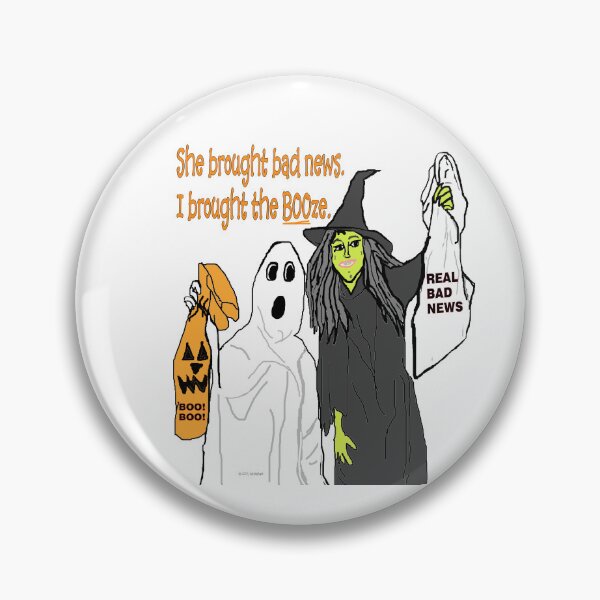 Item preview, A Ghost and Witch Attend a Halloween Party designed and sold by kristalcurt.