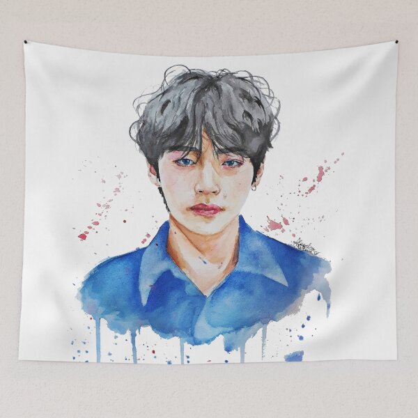 Item preview, Taehyung watercolor designed and sold by drawpassionn.