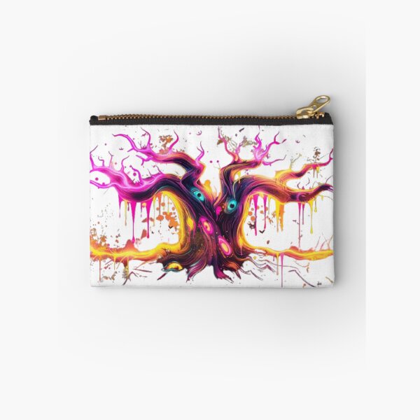 Item preview, Neon Haunted Tree – Dripping Halloween Graffiti Art designed and sold by AlexLineArt.