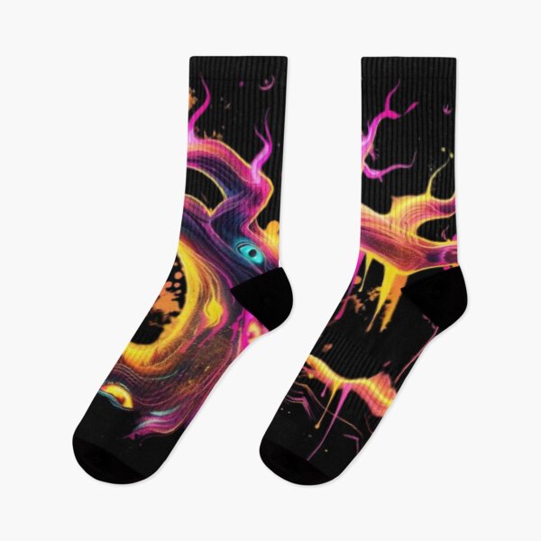 Item preview, Neon Haunted Tree – Dripping Halloween Graffiti Art designed and sold by AlexLineArt.