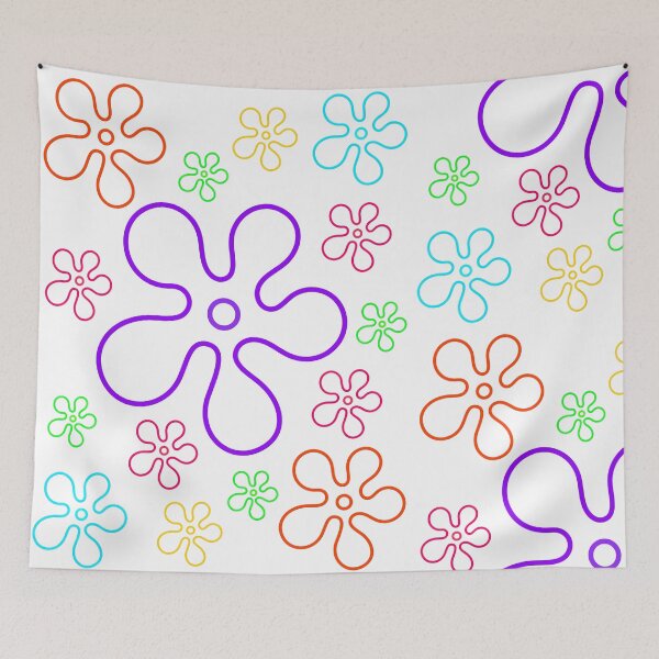 Item preview, SpongeBob Bikini Bottom Colorful Flowers Sky Texture designed and sold by DibujandoPorfa.