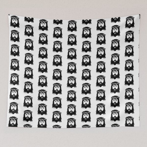 Item preview, Jesus Christ Face God Son Christian Cross Church designed and sold by shirt-o-mat.