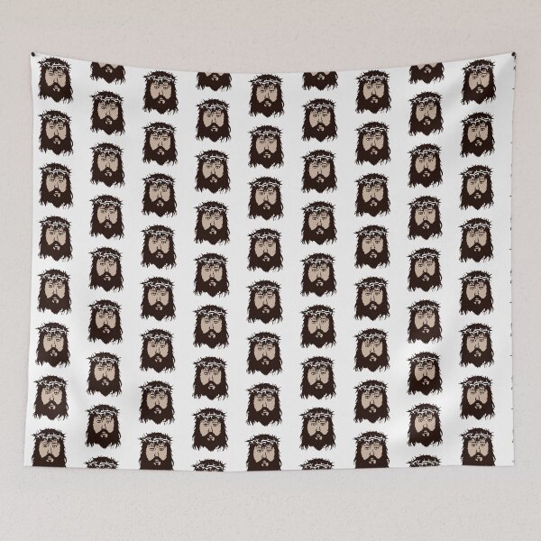 Item preview, Jesus Christ Face God Son Christian Cross Church designed and sold by shirt-o-mat.