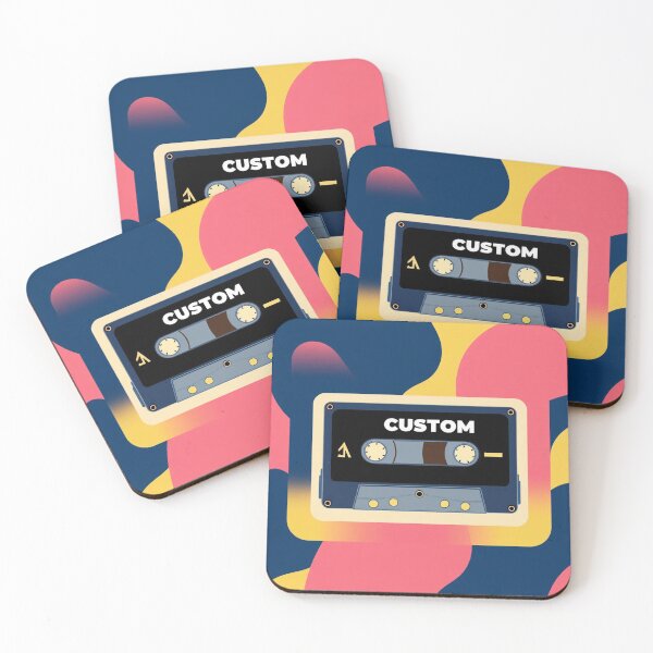 Item preview, Custom Cassettes Cassette Tape Retro Abstract Art T-shirt Design, 80s, 90s, Nostalgia Minimalist  designed and sold by WHITE FLAME PRINTS.