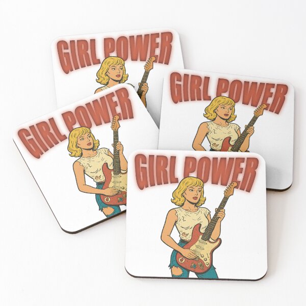 Item preview, Girl Power Guitarist Retro Inspired Artwork designed and sold by Pokah79.
