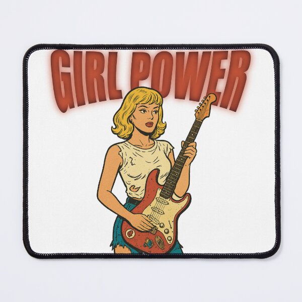 Item preview, Girl Power Guitarist Retro Inspired Artwork designed and sold by Pokah79.