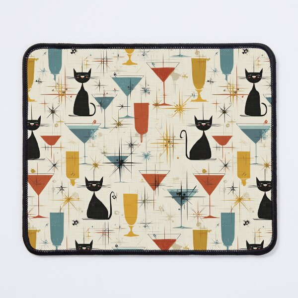 Item preview, Atomic Cats and Cocktails Mid-Century Modern Pattern designed and sold by Kybruno's Creations.
