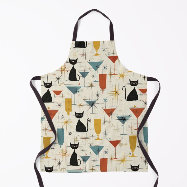 Item preview, Atomic Cats and Cocktails Mid-Century Modern Pattern designed and sold by Kybruno's Creations.