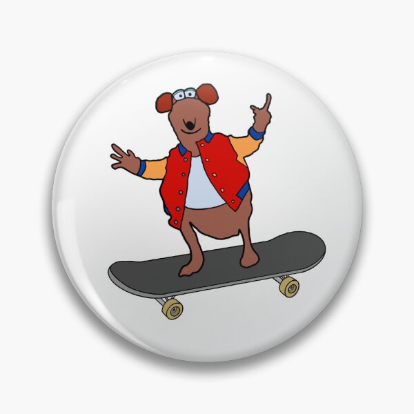 Artikelvorschau, Rizzo, die Ratte auf einem Skateboard entworfen und verkauft von Animals-by-JB.