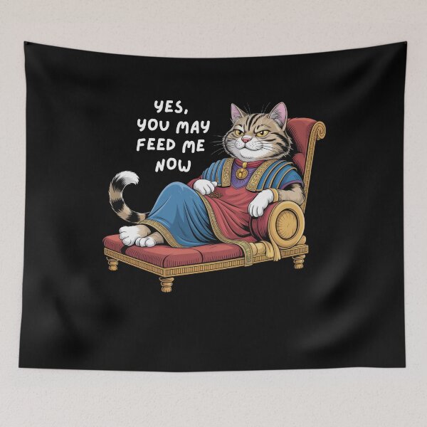 Item preview, Smug Cat Reclining Like a Roman Emperor designed and sold by Snark Town Tees.