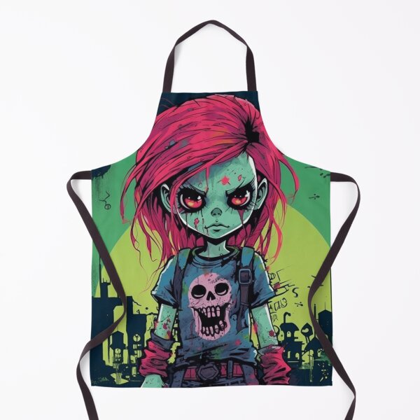 Item preview, Zombie Punk Girl – Neon Apocalypse Artwork designed and sold by ArtBySylvia.
