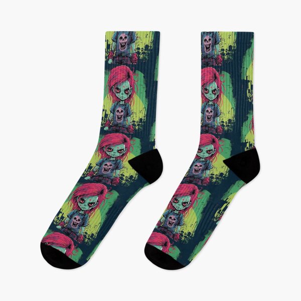 Item preview, Zombie Punk Girl – Neon Apocalypse Artwork designed and sold by ArtBySylvia.