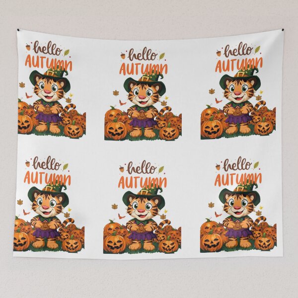 Artikelvorschau, Halloween Tiger Cartoon funny design entworfen und verkauft von Modern-Tropical.