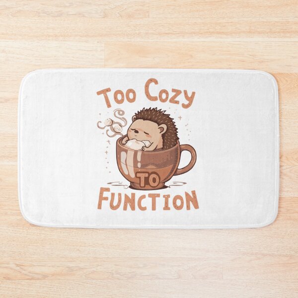 Item preview, Cute sleepy hedgehog cosy autumn coffee illustration designed and sold by Monascreativeempire.