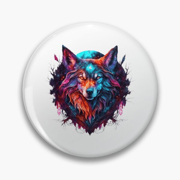 Item preview, Beautiful Colorful Wolf Head designed and sold by Pawsomeprints59.