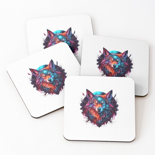 Item preview, Beautiful Colorful Wolf Head designed and sold by Pawsomeprints59.