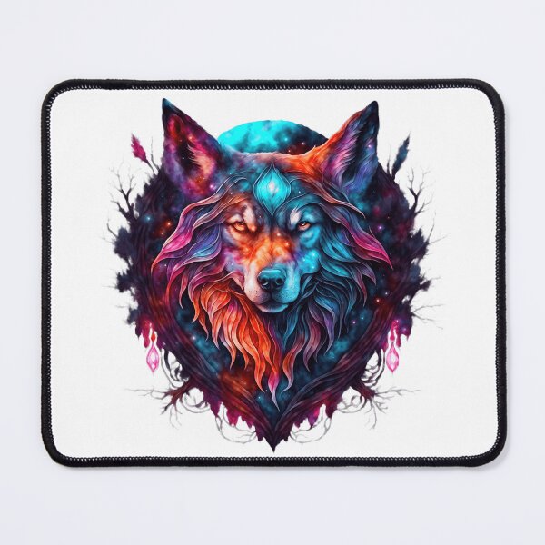 Item preview, Beautiful Colorful Wolf Head designed and sold by Pawsomeprints59.