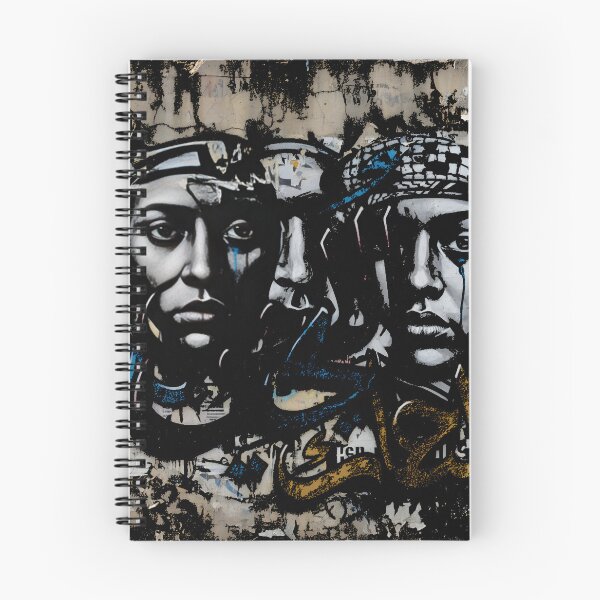 Item preview, Sad faces on a graffiti wall with black charcoal and artistic effects to highlight the work designed and sold by jotcar.