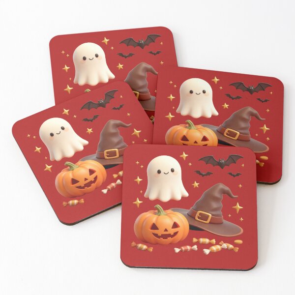 Item preview, Starry Pumpkin & Ghost Charm : Citrouille & Fantôme Étoilés designed and sold by Drawingshirts.