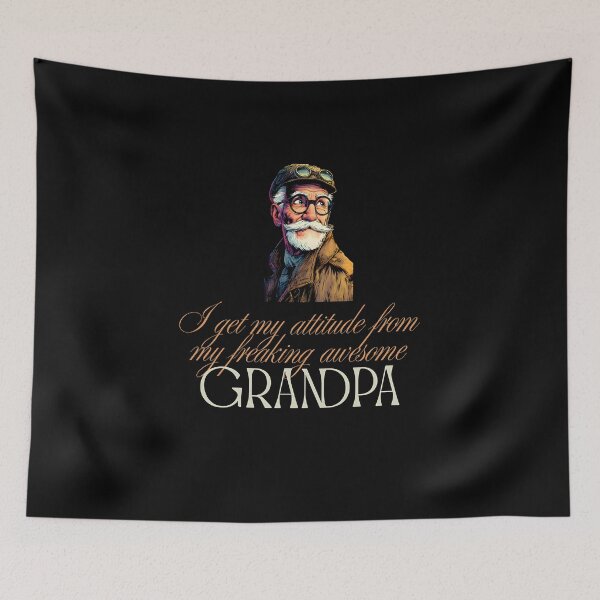 Item preview, I Get My Attitude From My Freaking Awesome Grandpa t-shirt designed and sold by Millsoft.