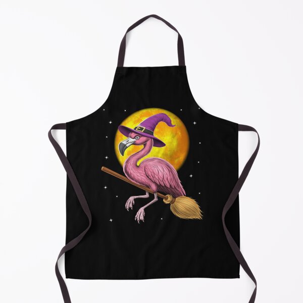 Item preview, Flamingo Witch Riding Broom designed and sold by underheaven.